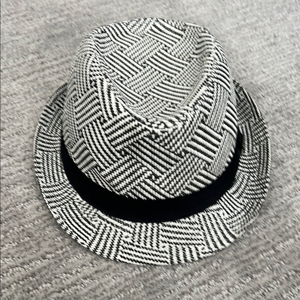Stylish Black and White Fedora Hat